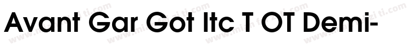 Avant Gar Got Itc T OT Demi字体转换
